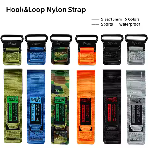 AE1200 A158 Hook & Loop Nylon Watch Band 18mm for Casio AE-1200 W800h F91W F105 F108 A168 W-218 SGW4