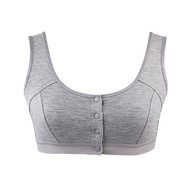 ABJKO LERVANLA 6031 Mastectomy Bra with Pockets Front Closure Cotton Plus Size Lingerie for Post Sur