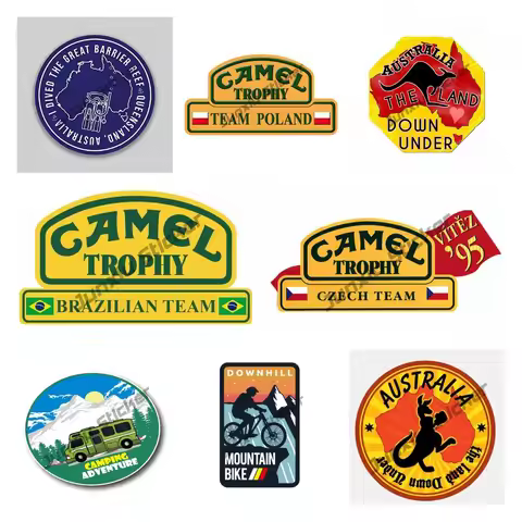 Car Stickers Decor Decals Camel Trophy Decal Australia Adventure Swimming Camping Fishing Sticker Ca