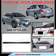 TOYOTA VIOS DUGONG  NCP93 2008-2012 D68 DRIVE 68 STYLE REAR SPOILER TRUNK SPOILER-MATERIAL FIBER BOD