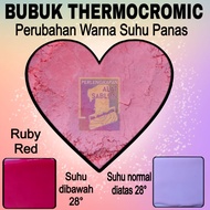 RUBY RED THERMOCROMIC POWDER CHANGE COLOR TEMPERATURE 28 DEGREES 2GR