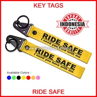 GANTUNGAN Keychain RIDE SAFE PREMIUM SAFETY RIDING GEAR KEYCHAIN Cool Motorcycle KEY BIKE BAG TAG SOUVENIR Gift Accessories Variation ALL NEW OLD ZX Z NINJA KLX GSX R15 MT15 CBR CB NMAX AEROX ADV PCX VARIO Vantel MIO BEAT Fi 110 125 150 155 160 200 250 R