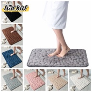 BACKOF Bath Mat Bathroom Carpets Bathtub Water Absorption Cobblestone Embossed