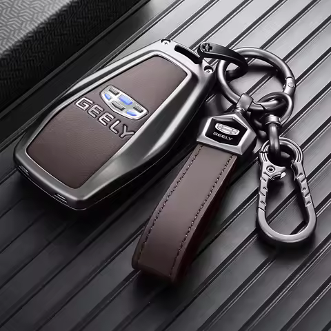 Car Key Case For Geely Coolray GX3 Pro Emgrand Key Fob Protector Zinc Alloy Full Cover Anti Scratch 
