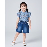 D4 BEAUTIFUL FLOWER DENIM KIDS SUIT C607