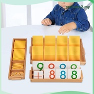 [CuticateddMY] Montessori Math Beads Toy Teaching Aids Decimal Bank Game for Preschool Kids