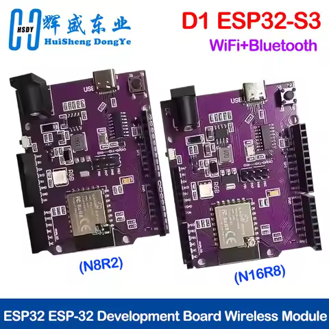 D1 ESP32-S3 WiFi+Bluetooth 16MB Flash UNO D1 R3 Board Module CH340 N16R8 For ESP32 ESP-32 Developmen
