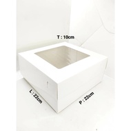 5Pcs WHITE MICA BOX 22X22X10 CHIFF 22 IVORY LAMINATED 365 GSM
