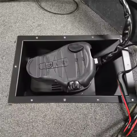 100RTMP Trolling Motor Tray for Minn Kota Motor Corded Foot Pedal Control Pan Coated Aluminum and Re