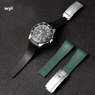 Rubber Silicone Watchband 20Mm 21Mm For Rolex Submariner Daytona DEEPSEA Oysterflex Rolex-Strap Watches Band GMT Bracelet Watch