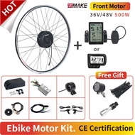 Ebike Motor Kit High Speed Brushless Gear Hub 36V 48V 350W 500W Electric Bike Conversion Front Cassette Rear With Rim ZEMAKE