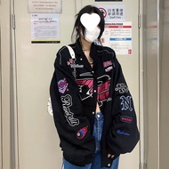 Trendy Brand New Cross-border Style Motorcycle Baseball Uniform Mens Spring Autumn Oversized Thin Co