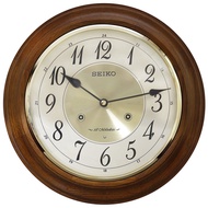 Authentic Seiko 18 Melodies Solid Oak Round Case QXM283B QXM283BN Musical Wall Clock Wooden Home Decoration