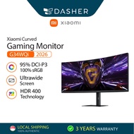 Xiaomi G34WQI 2026 34 Inch Curved Desktop Gaming Monitor 180 Hz Refresh 21:9 Aspect DP1.4 / HDMI 2.0