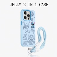 GANTUNGAN Jelly 2 In 1 Stitch Realme Note 70 C85 Pro C75X C75 Note 60 60X C71 Gd2H1K7 Pop Cute Lates