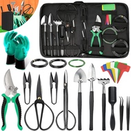 Bonsai Tools Kit 24 PCS Bonsai Tree Kit Tools Tool Set Bonsai Starter Trimming Care Kit Includes Pru