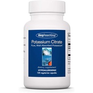 Allergy Research Group Potassium Citrate 120 Vegetarian Capsules - for Men & Women, Organic, Pure, W