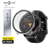 Beiziye Hard Edge Shell Full Glass Screen Protector Film Case For Garmin Forerunner 970 Frame Cover