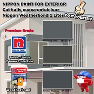 Nippon Paint Weatherbond Exterior collection 1 Liter Smoking Gray 2045T / Muddy Cloud 0494 / Pewter Shadow 0524