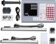 Lathe Linear Scale Complete 2 Axis Big LCD Digital Readout Set Kit And 2 PCS 5U Linear Glass Scale L