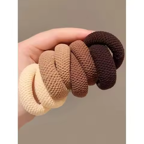 5/10 Mix Color High Elasticity Thickened Versatile Simple Scrunchies, Hair-Friendly (Random Color) H