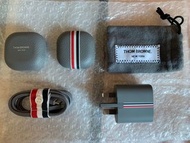 SAMSUNG Z FOLD 2 THOM BROWNE limited edition GALAXY BUDS LIVE Leather case + charger + Type C charging cable