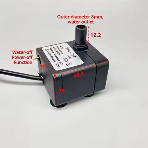 SML-228 5V USB Submersible Water Pump Auto Dry Run Protection Quiet 1.47m Long Cord For Pet Fountain