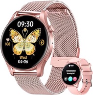 Smartwatch for Women Fitness Watch: 1.43" Amoled Touchscreen Smart Watch Answer/Make Call with Heart Rate Blood Pressure Sleep Monitor 100+ Sports Modes Fitness Tracker IP67 Waterproof for Android iOS