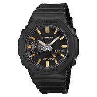 Jam tangan Casio G-Shock LUXE BLACK ANALOG-DIGITAL Seri 2100 dengan tali hitam dan desain tampilan m