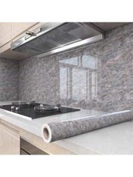 1 卷超厚鋁箔材料自黏可拆卸牆貼防水防油壁紙適用於浴室和廚房裝修
