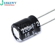 50PCS ​220uF 16V 220MFD 16Volt 6*7mm Aluminum Electrolytic Capacitor Radial 220mf16v 220uf16v 16v220