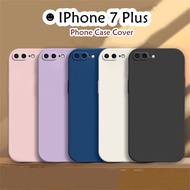 【Fast Shipment】 For IPhone 7 Plus Case Dirt resistant Silicone Full Cover Case Classic Simple Solid Color Phone Case Cover