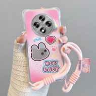 3D Cartoon Toy Pochacco Mirror Wrist strap Phone Case For OPPO Reno 12F 12FS 13 Pro 5 6z 7z 8z 7 8 L