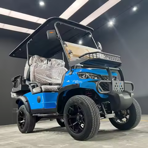 Factory High Quality 4 Seater High Efficiency 48V 5kw Motor Electric Golf Cart With Solar Panel To G