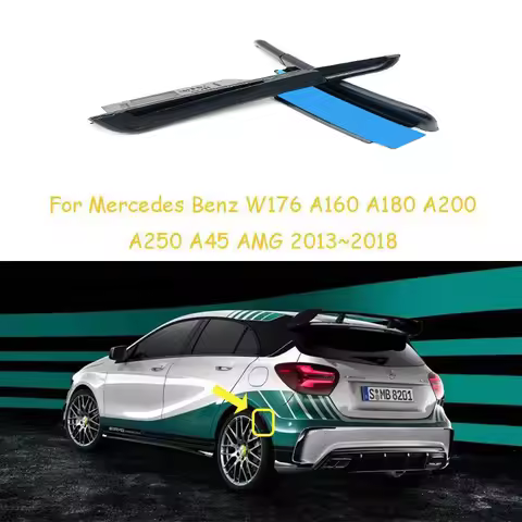 Carbon Fiber Rear Bumper Cover Trim Fender Flare Extension Wheel Eyebrow For Mercedes W176 A160 A180