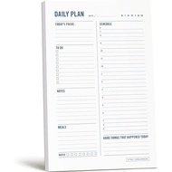 Daily Planner Notepad with Hourly Schedule - ADHD Planner, Time Block Planning Pad, Desktop To Do Li