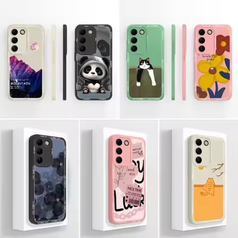 For Vivo V30 Lite V30SE Back Cover Soft Popular High Mountain Pattern Ultrathin Silicone Protection 