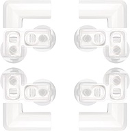 FXW Acrylic Indoor Dog Playpen, 2 Add-On L-Buckles Set for Compartment，for 24-Inch Playpen, White