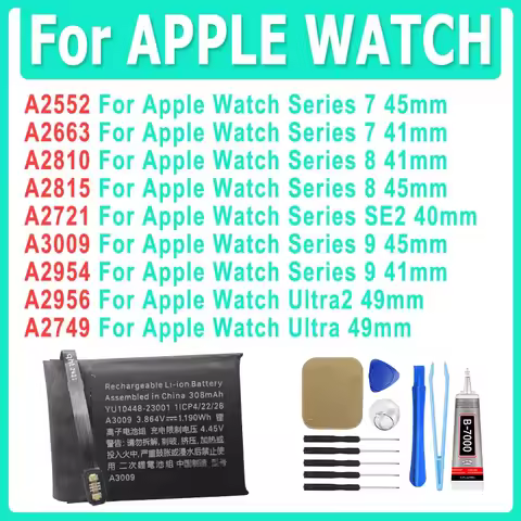 XDOU A2552 A2663 A2810 A3009 A2954 A2956 A2749 A2815 A2721 Battery For Apple Watch Series 7 8 9 SE2 