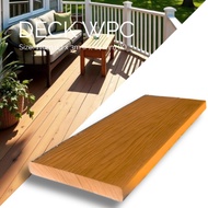 Decking Outdoor Panel 3Meter PVC / Lantai Motif Kayu Kolam Outdoor Taman / Decking Flooring
