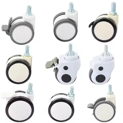 2/2.5/3/ Inch Medical Universal Wheels Brake Wheels Rubber Screws Furniture Mobile Wheels Silent Whe