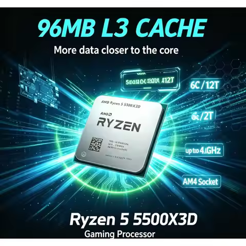 AMD R5 5500X3D Desktop CPU 3GHz 7NM 105W DDR4 Processor No Cooler