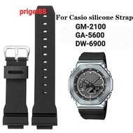 HITAM Casio G-shock GM 2100 GM-2100 GA5600 GA-5600 DW-6900 Black Gangan Watch Strap