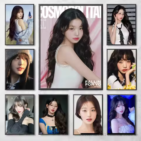 Jang Wonyoung Poster Self-adhesive Art Waterproof Paper Sticker Coffee House Bar Room Wall Decor