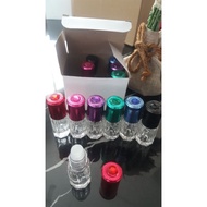 6-Faced Roller Bottle Gemstone Cap Assorted Colors 3 ml