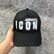 DSQUARED2 Men's and Women's Fashion Button Buckle Baseball Cap, Dsquared2 cool khaki mesh hat MU146