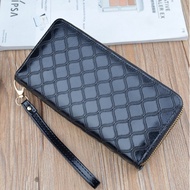 RECENT WOMEN'S LONG WALLET WA612B5 PREMIUM FASHION 2 ZIPPERS BLACK LEATHER DORAMAR FITS HP SHORT STR