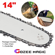 Topbetter โซ่เลื่อย + บาร์คู่มือ 14 "3/8 LP 0.050 50dl สำหรับ stihl ms170 ms180 ms250 Saw chain + gu