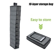 Non-woven Fabric Durable Material Space Saving 10 Shelf Pocket Hanging Shoe Storage Rack Holder Stand Organiser Wardrobe Clothing Space Saver