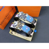 (With Packaging Box) 3.8CM  Suitable for Both Men and Women. LV Belt, Genuine Leather Belt, Couple Set Belt, Jeans Belt, Formal Couple Belt belt